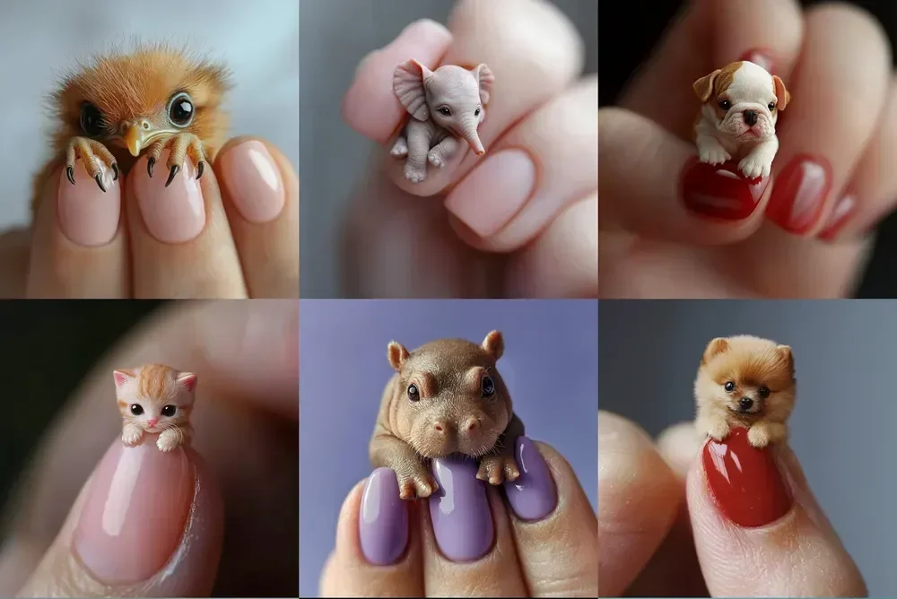 Nail Sizes Small Cute Animal Pets